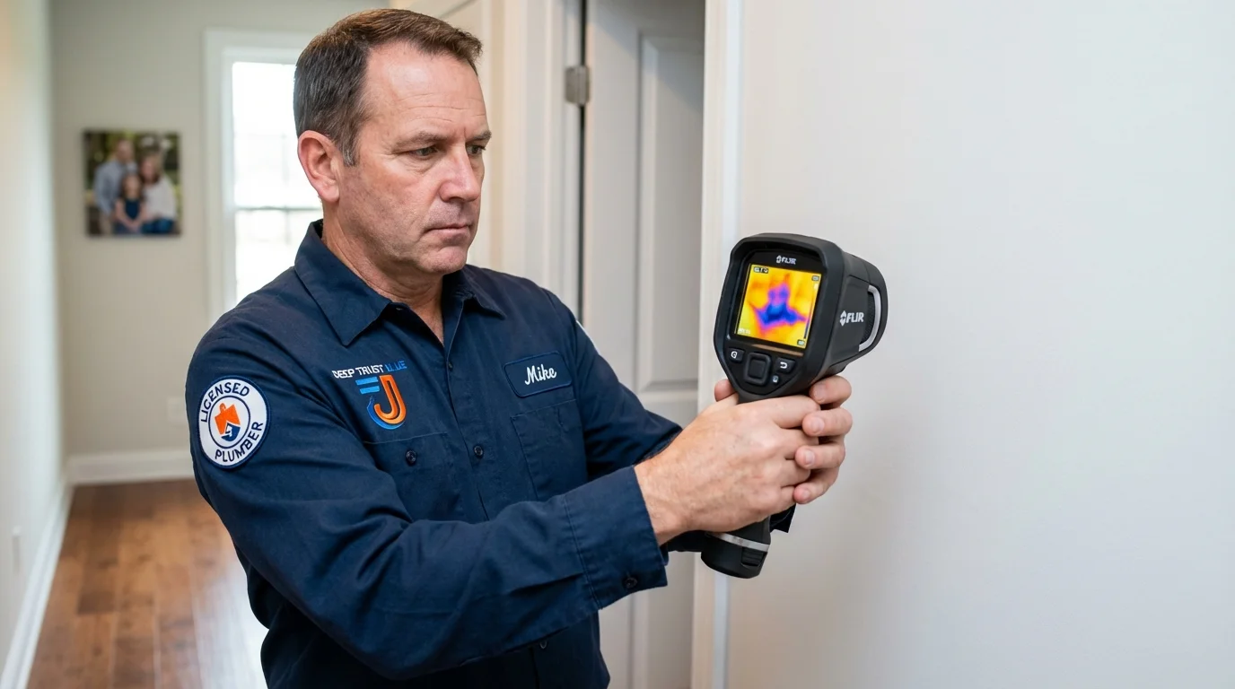Thermal imaging leak detection by Johns Plumbing LLC in West Warwick